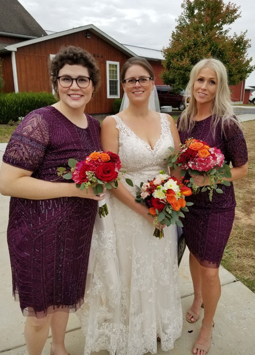 bride and bridesmaids linganore